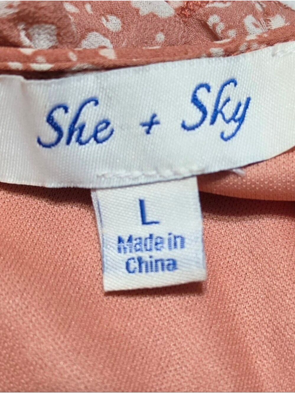 She & Sky V-Neck Dress Large - Picture 4 of 6